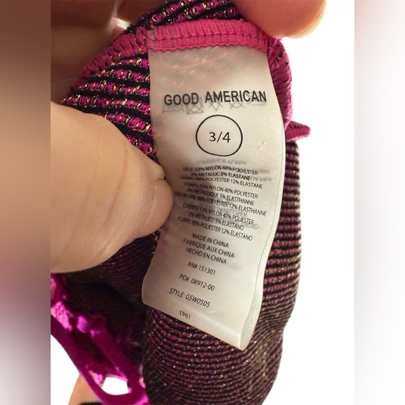 Good American‎ L/XL  3/4 Always Fits Sculpt One Piece Fuschia Swimsuit - Picture 4 of 5